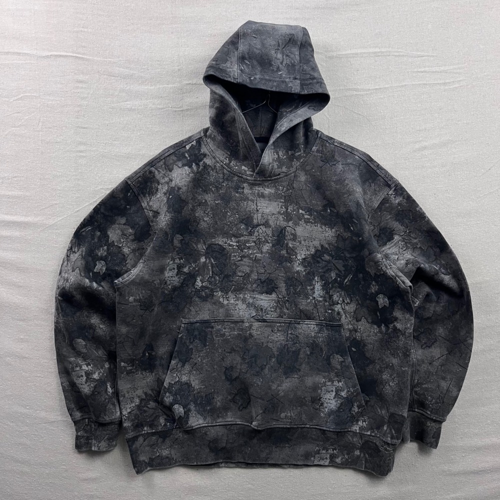 YPB neoKNIT MAX Hoodie Mens XL Grey Camo Leaf Print Performance Sweatshirt